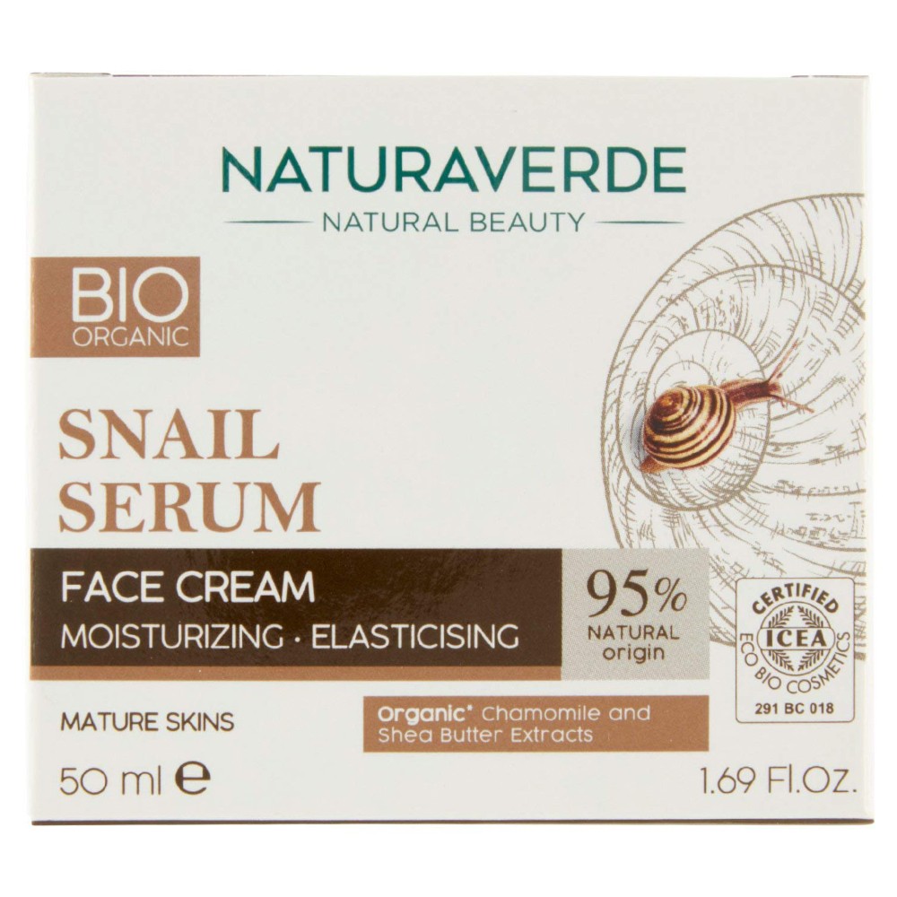 Crema de Fata Bio Hidratanta Naturaverde, cu Extract de Melc, 50 ml