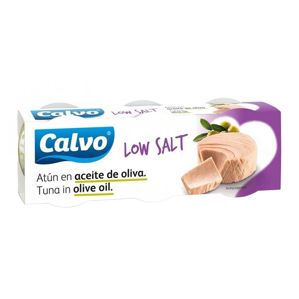 Ton in Ulei Masline Continut Redus de Sare Calvo 3 x 80 g