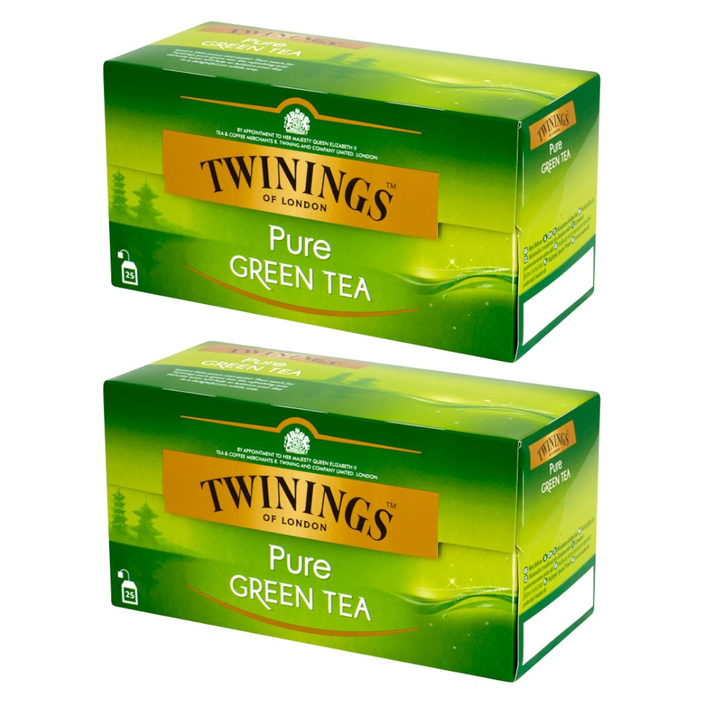 Set Ceai Twinings Verde Pur, 2 Pachete x 25 Pliculete