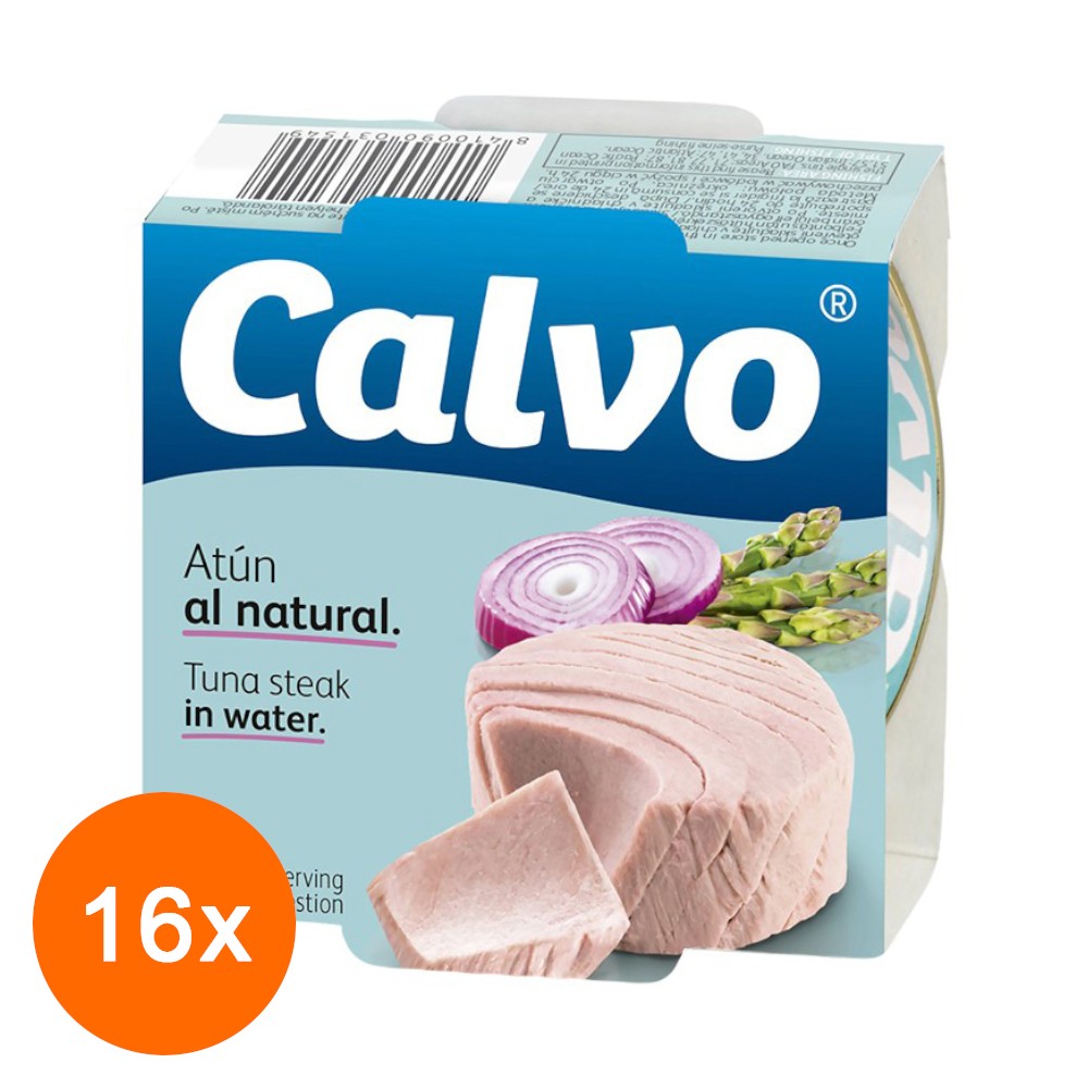 Set 16 x Ton in Sos Natur Bucati Calvo, 160 g