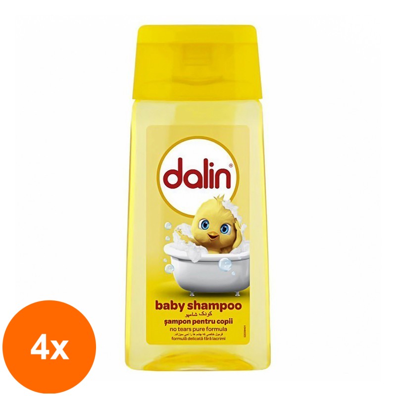 Set 4 x Sampon Dalin fara Lacrimi, pentru Copii, 125 ml