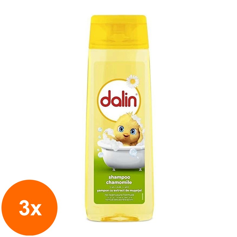 Set 3 x Sampon Dalin fara Lacrimi, cu Musetel, pentru Copii, 200 ml