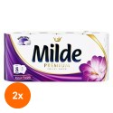 Set 2 x 8 Role Hartie Igienica Milde Premium Relax Purple, 3 Straturi