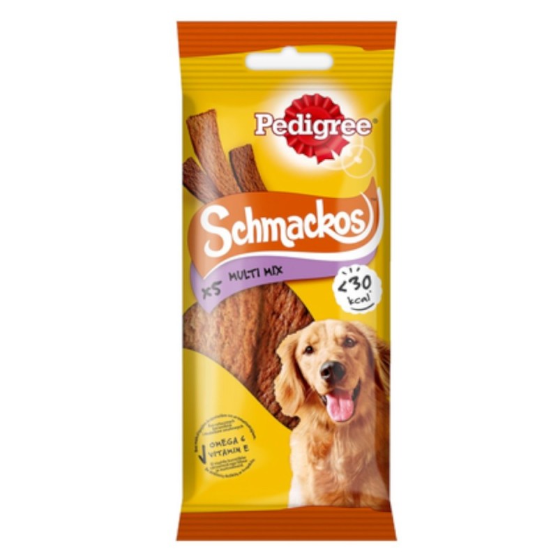 Recompensa pentru Caini Pedigree Schmackos Multi Mix, 36 g, 5 Bucati