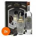 Set 2 x Vodka Beluga Gold Line, 40%, 0.7 l cu Shaker