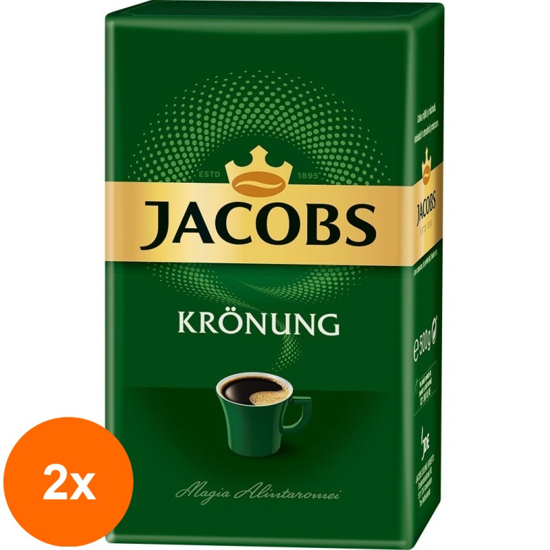 Set 2 x Cafea Jacobs Kronung Alintaroma, Macinata, 500 g