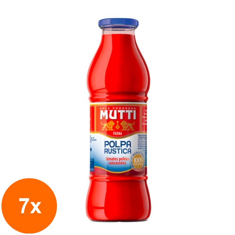 Set 7 x Pulpa Rustica Sticla Mutti 690 g