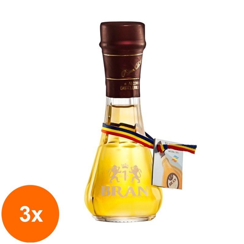 Set 3 x Palinca Prune Bran 40% Alcool 45 ml