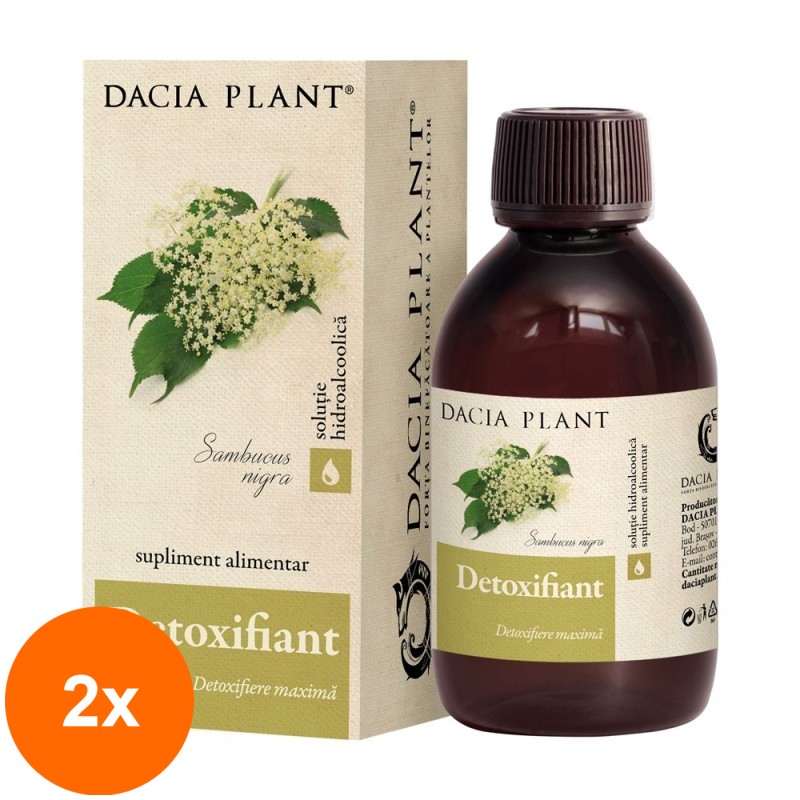 Set 2 x Detoxifiant Tinctura, 200 ml, Dacia Plant