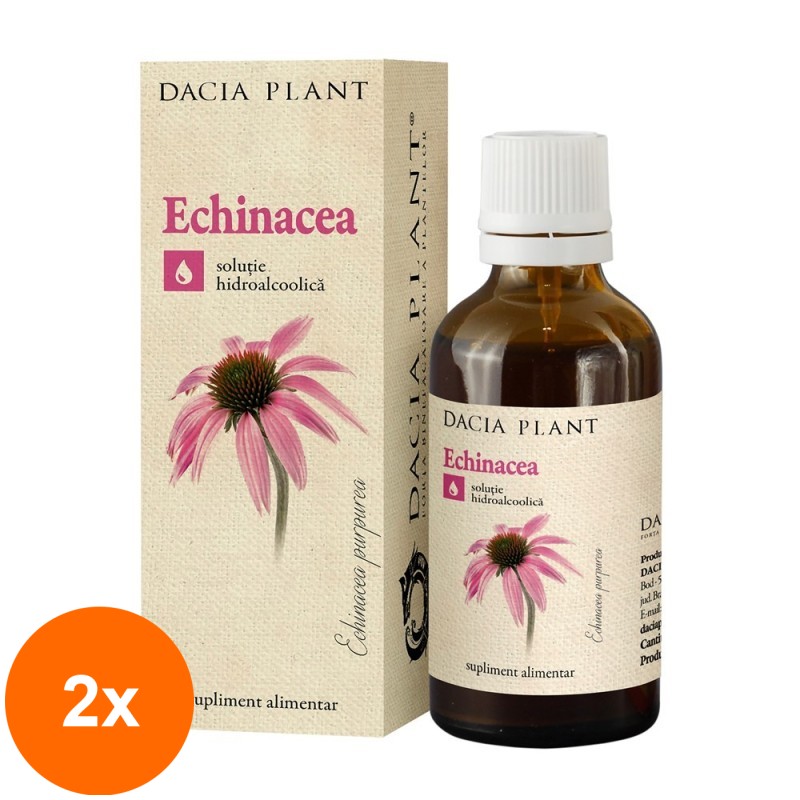 Set 2 x Tinctura de Echinacea, 50 ml, Dacia Plant