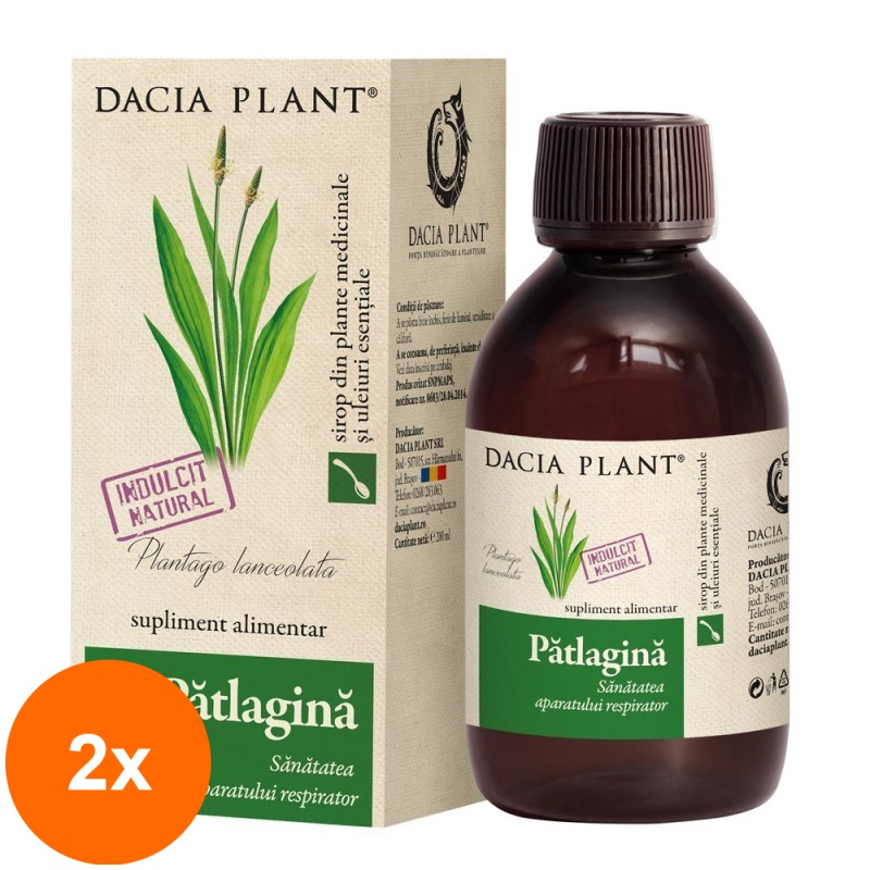 Set 2 x Sirop de Patlagina, 200 ml, Dacia Plant