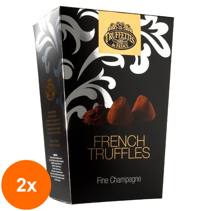 Set 2 x Trufe de Ciocolata cu Sampanie, Truffes Fantaisie, 160 g