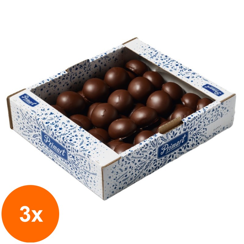 Set 3 x Turta Dulce cu Aroma de Caise si Glazura Cacao, Primart, 1 kg