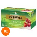 Set 8 X Ceai Verde cu Aroma de Rodie, Zmeura si Capsuni Twinings 25 x 1.5 g