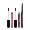 Set 3 In 1 Ruj Lichid Mat si Lip Gloss si Creion Contur Buze Qibest, 09