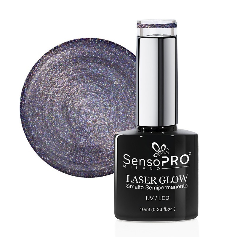 Oja Semipermanenta Holografica Laser Glow SensoPRO Milano 10 ml, Galaxy Vibe 05