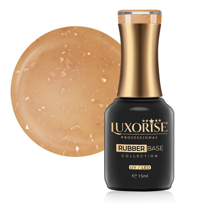 Rubber Base Luxorise Glamour Collection, Gold Nougat 15 ml