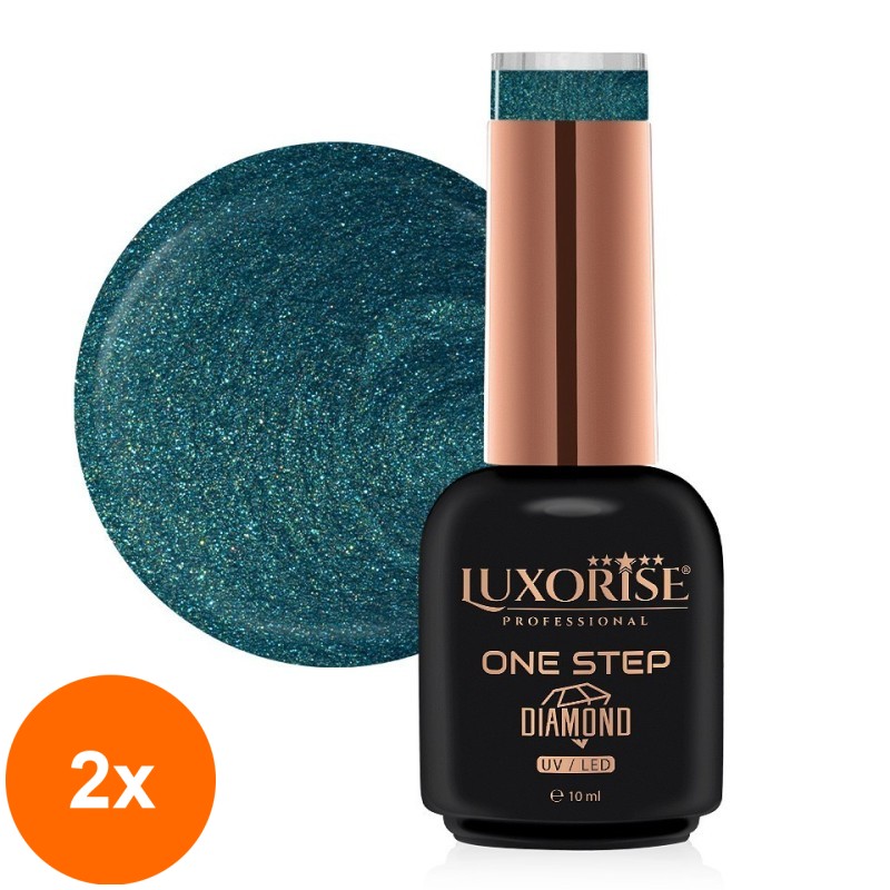 Set 2 x Oja Semipermanenta One Step, Diamond Space Green 10 ml, Luxorise