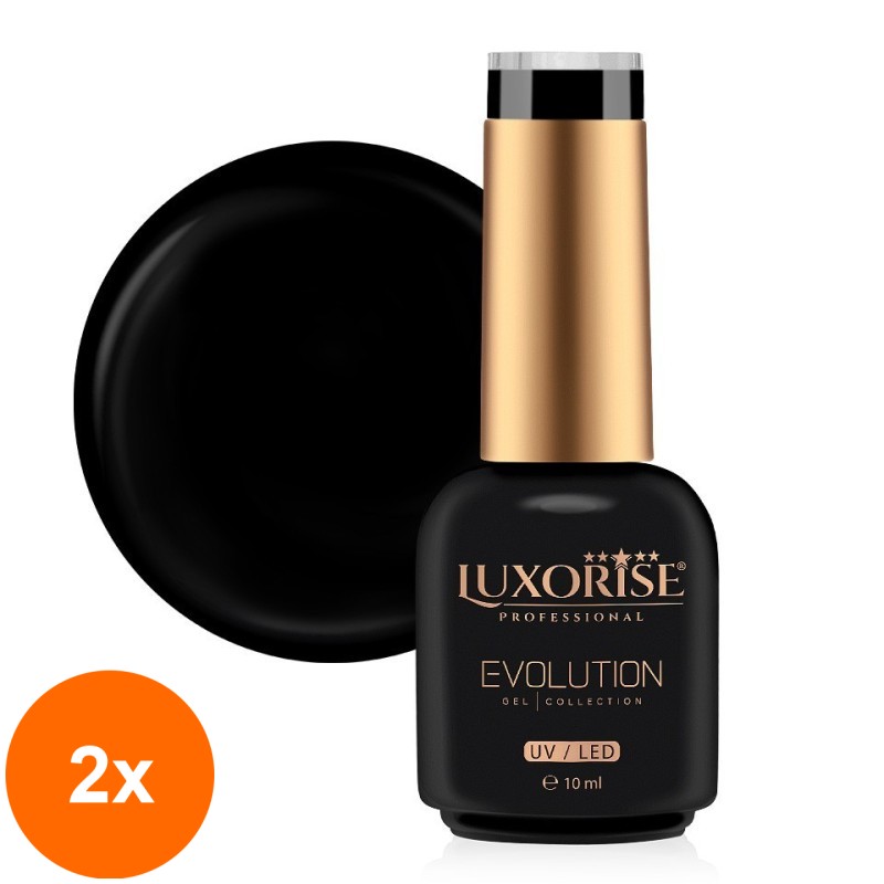 Set 2 x Oja Semipermanenta Luxorise Evolution, Enjoy Yourself, Black Is Back 10 ml