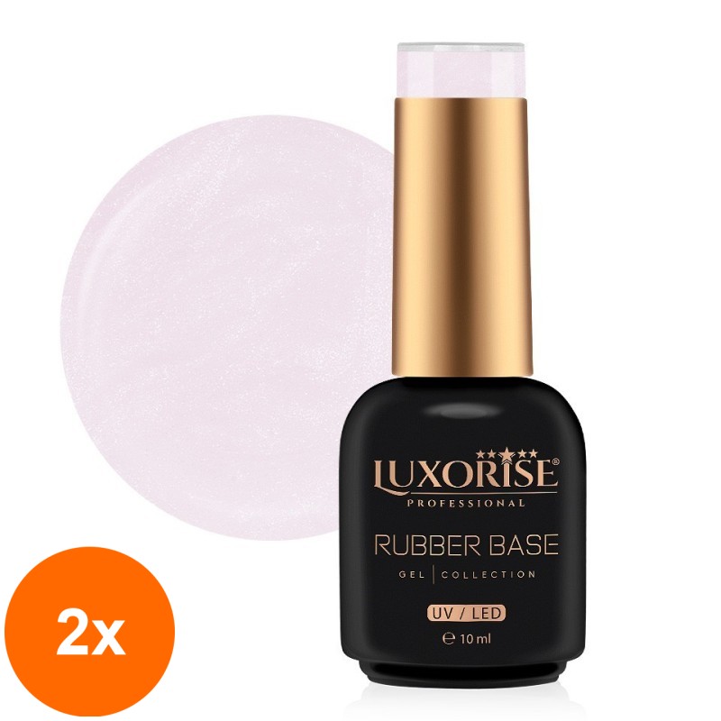 Set 2 x Rubber Base Luxorise, Satin Sheen 10 ml