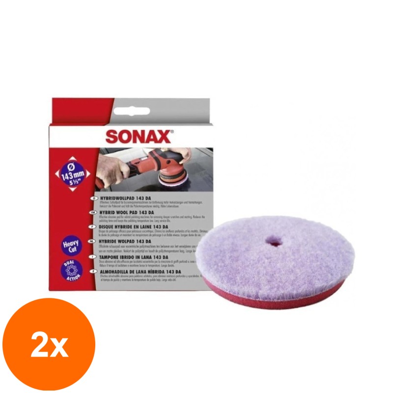 Set 2 x Disc din Lana pentru Polish Hybrid, 143 mm, Sonax