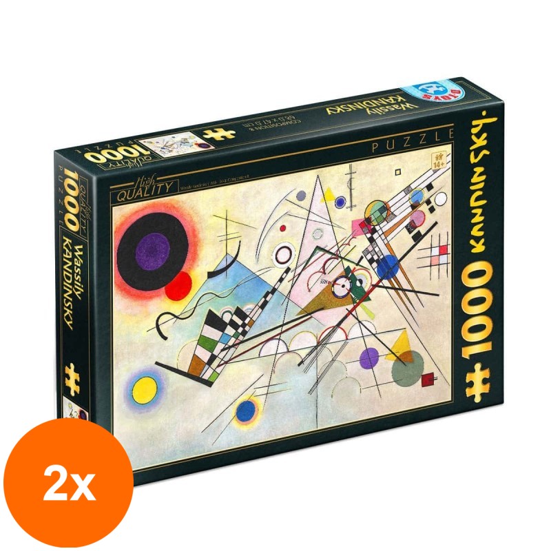 Set 2 x Puzzle 1000 Piese D-Toys, Wassily Kandinsky, Compozitie 8