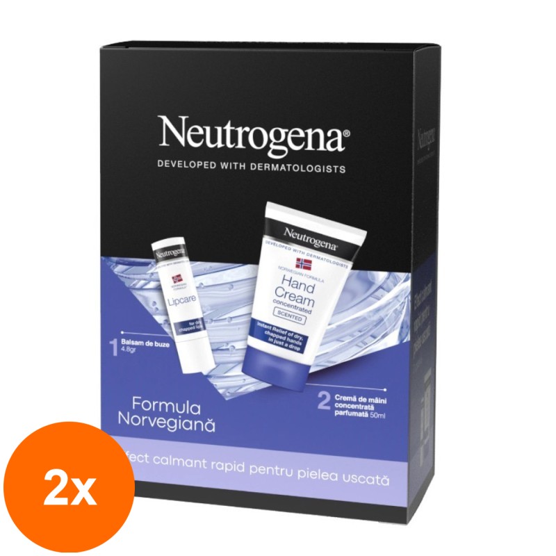 Set 2 x Crema de Maini Neutrogena, 50 ml si Balsam de Buze, 4.8 g