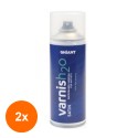 Set 2 x Spray vernis pictura satinat H2O Ghiant - 400 ml