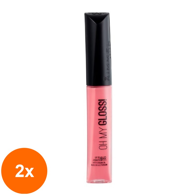 Set 2 x Luciu de Buze Rimmel London Oh My Gloss, 150 Glossaholic, 6.5 ml