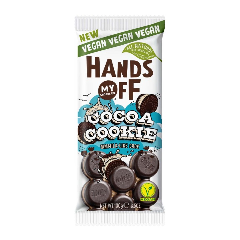 Ciocolata cu Biscuiti, Hands Off, Cocoa Cookie, 100 g