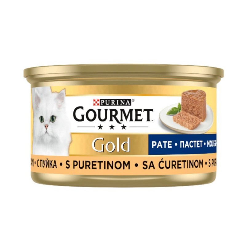 Hrana Umeda pentru Pisici, Purina, Gourmet Gold, Mousse de Curcan, 85 g