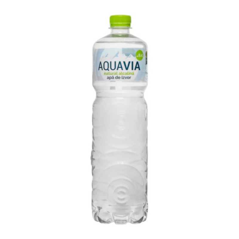 Apa de Izvor, Aquavia, Natural Alcalina, pH 9.4, 1 l