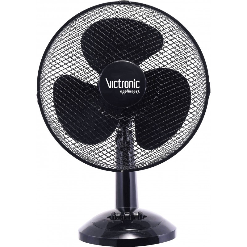 Ventilator pentru Birou, 30 cm, 3 Trepte de Viteza, 40 W, Negru, Victronic