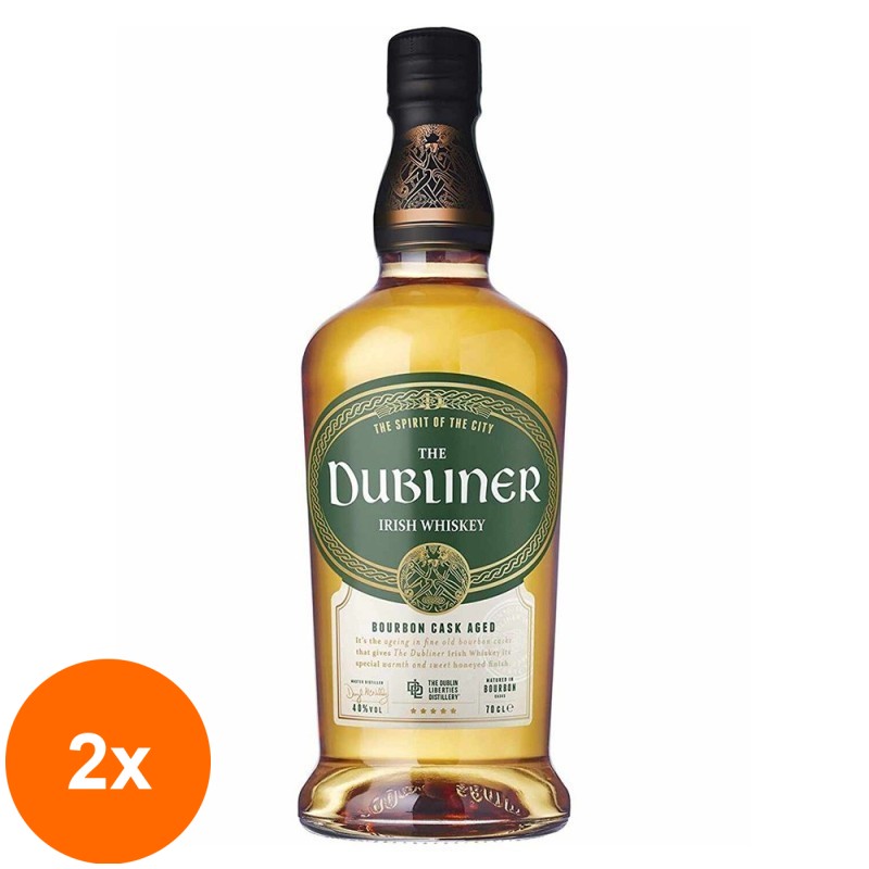 Set 2 x Whisky Qnt Dubliner Irish 40% Alcool, 0.7 l