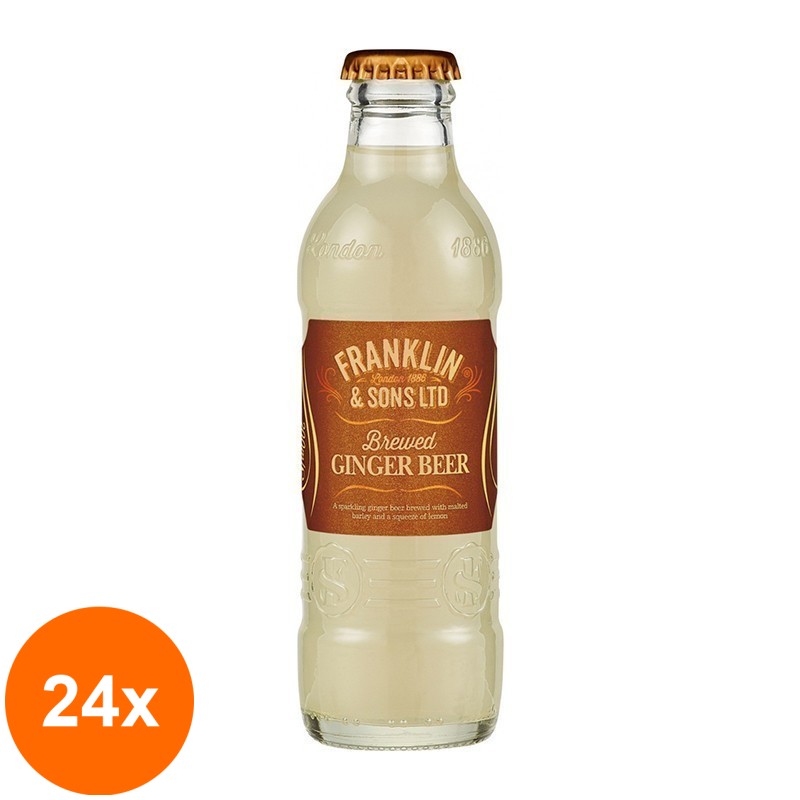 Set 24 x Bere cu Ghimbir, Ginger Beer, Franklin & Sons, 200 ml