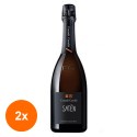 Set 2 x Vin Spumant Alb Brut Contadi Castaldi Saten Franciacorta, 0.75 l