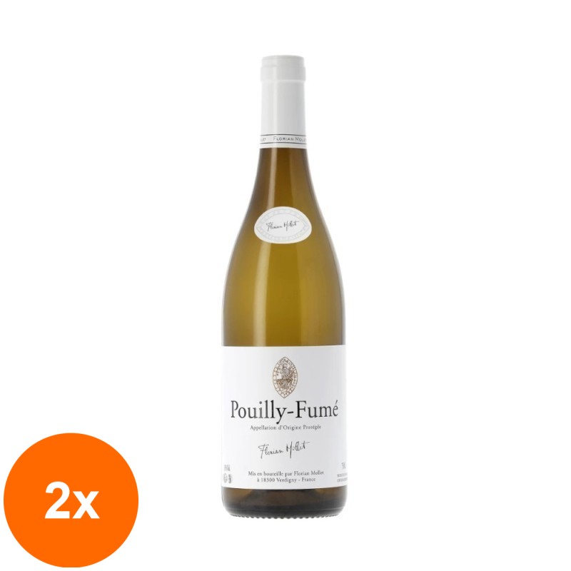 Set 2 x Vin Alb Domaine Roc De l'Abbaye Pouilly-Fume Blanc Cuvee Tradition, 0.75 l