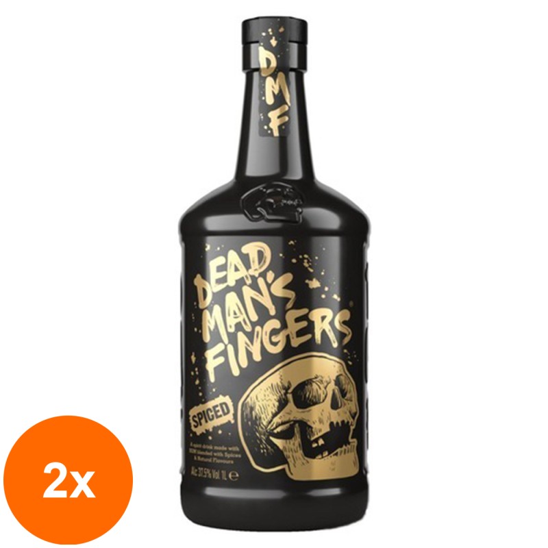 Set 2 x Rom Condimentat Dead Mans Fingers, 37.5% Alcool, 0.7 l