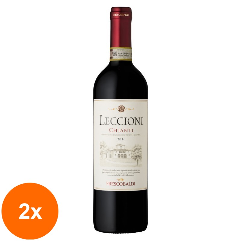 Set 2 x Vin Italia Frescobaldi, Leccioni Chianti, DOCG, Rosu, 0.75 l