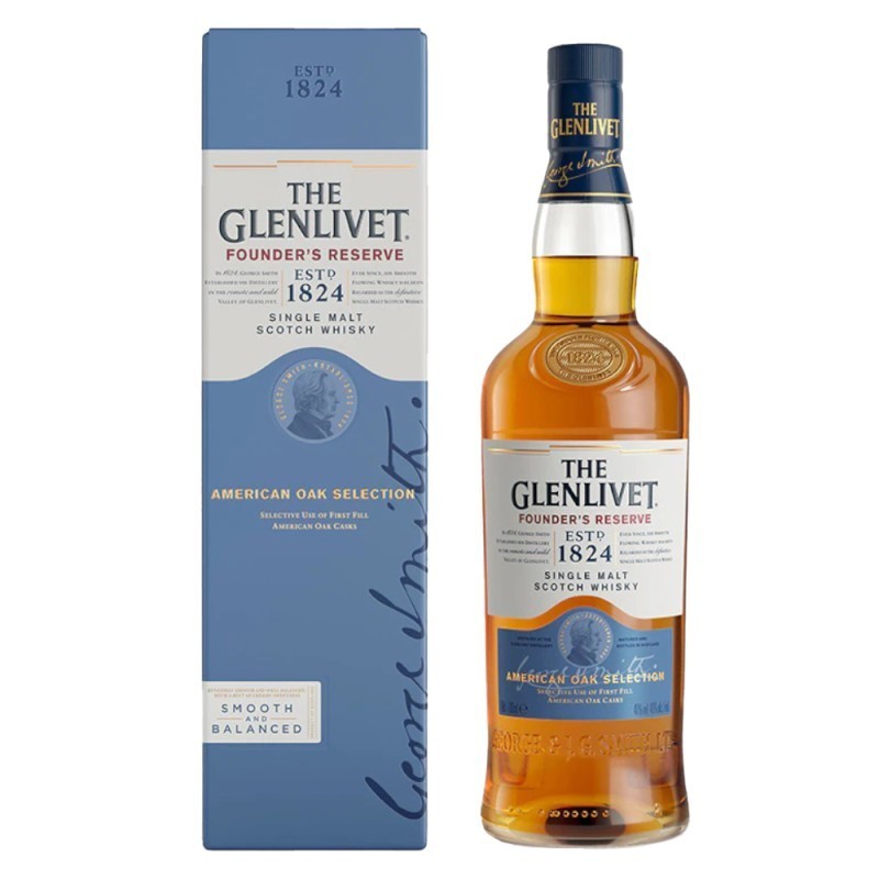 Whisky The Glenlivet Founders Reserve Single Mal, 40% Alcool, Cutie Carton, 0.7 l