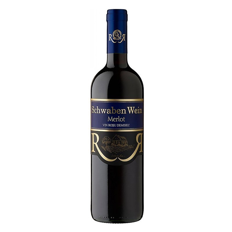 Vin Schwaben Wein Cramele Recas Merlot, Rosu Demisec, 0.75 l