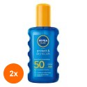 Set 2 x Spray cu Protectie Solara Nivea Sun Protect and Dry Touch, Spf 50, 200 ml