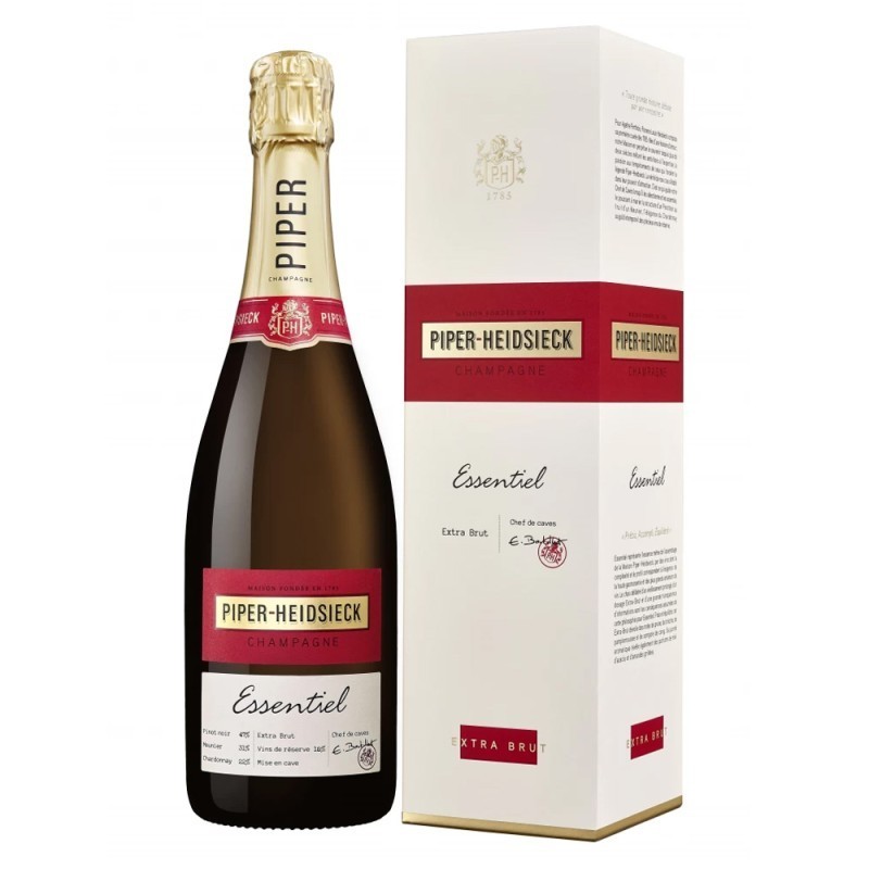 Sampanie Extra Brut Essentiel Caviste Piper Heidsieck, Cutie Carton, 12 % Alcool, 0.75 l