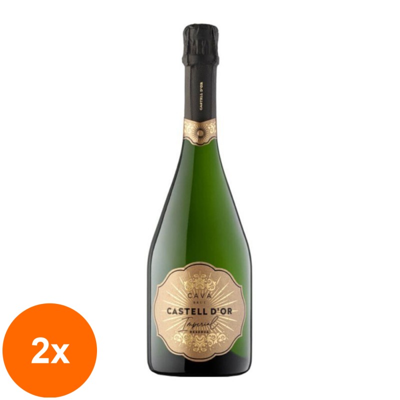 Set 2 x Vin Spumant Castell D'or, Cava Brut Reserva Imperial, 0.75 l