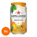 Set 8 x Suc de Portocale San Pellegrino Aranciata, Doza, 0.33 l