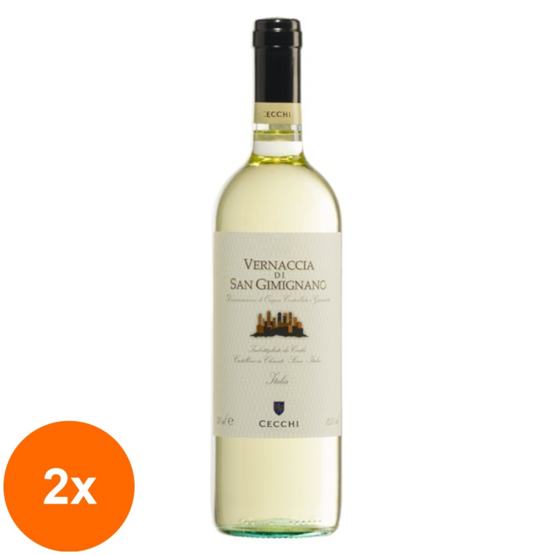 Set 2 x Vin Alb Vernaccia Di San Gimignano Cecchi, 0.75 l