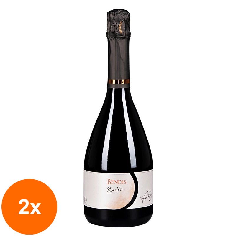 Set 2 x Vin Spumant Alb Sec Petro Vaselo Bendis Nadir Pinot Noir & Chardonnay, 0.75 l