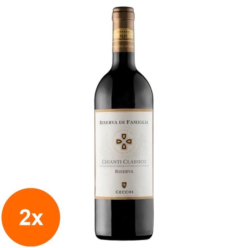 Set 2 x Vin Rosu Chianti Classico Storia Di Famiglia Cecchi DOCG, 0.75 l