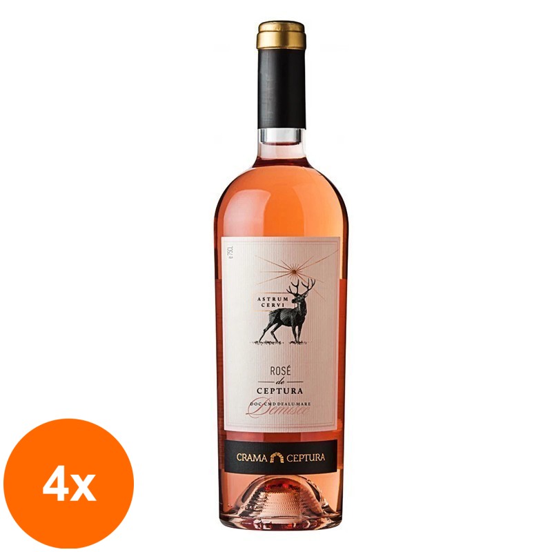 Set 4 x Vin Astrum Cervi Ceptura, Rose Demisec, 0.75 l