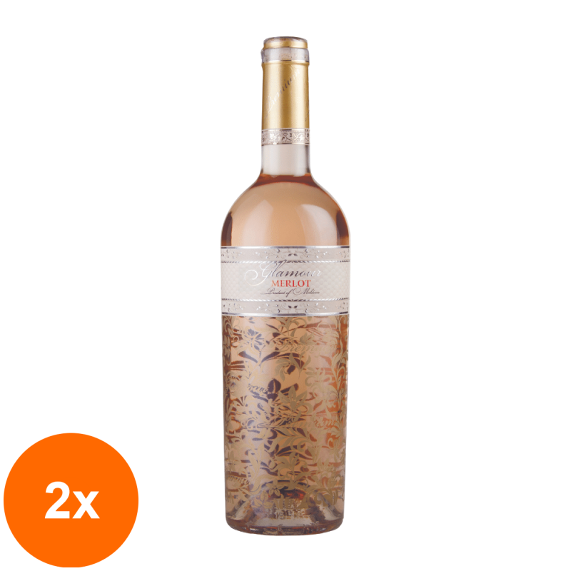 Set 2 x Vin Suvorov Glamour Merlot, Rose Demisec, 0.75 l